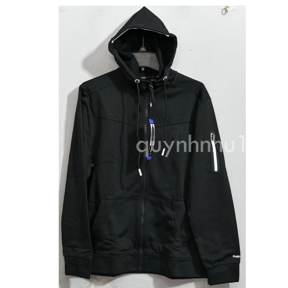NWT Spyder Active Men’s Hooded Full Zip  in black - Picture 2 of 7